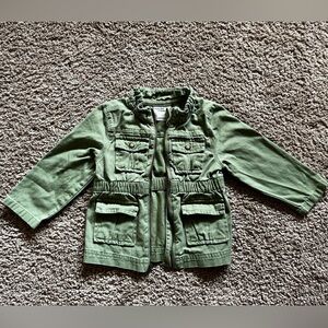 Kids Olive Green Utility Jacket